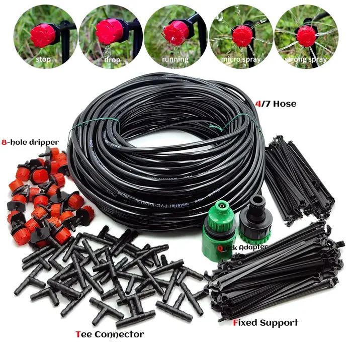 Système d'irrigation goutte à goutte en plastique Oasis 50M-5M avec goutteurs réglables pour jardiniers amateurs et experts ocassions spéciales