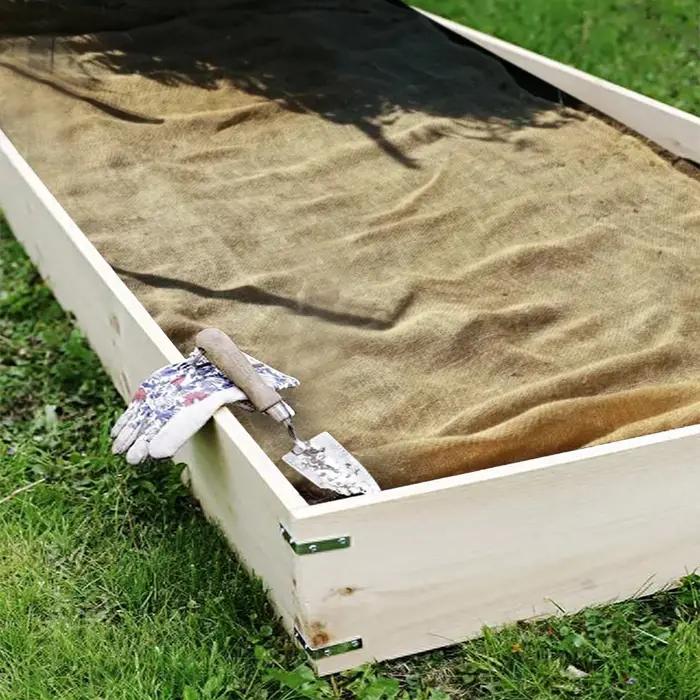 Tissu en toile de jute naturelle pour barrière contre les mauvaises herbes, lit suréWer, couverture