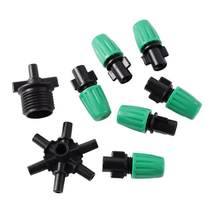 Pulvérisateur de brumisation 4/5/6/7 voies système d'irrigation jardin buse brumisation connecteur fileté 1/2" occaions spéciales refroidissement humidification nettoyage paysagiste