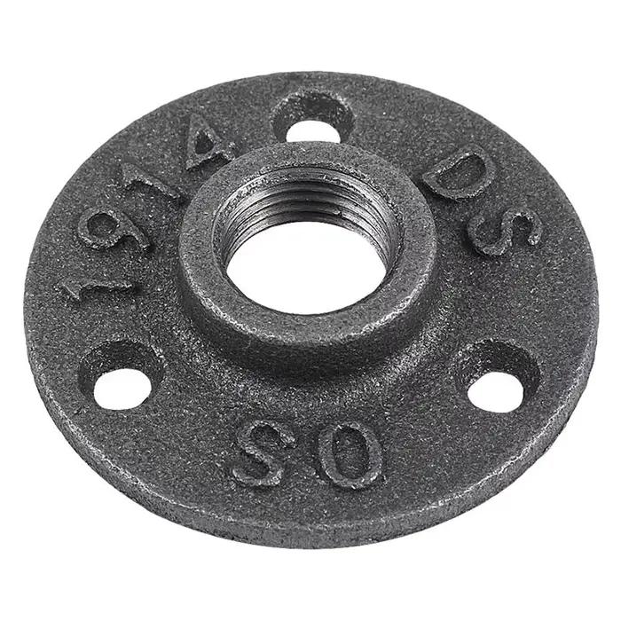 SHGO HOT-bride de tuyau en fonte, 1 pouce, bride de tuyau industriel pour tuyaux filetés noirs et ra