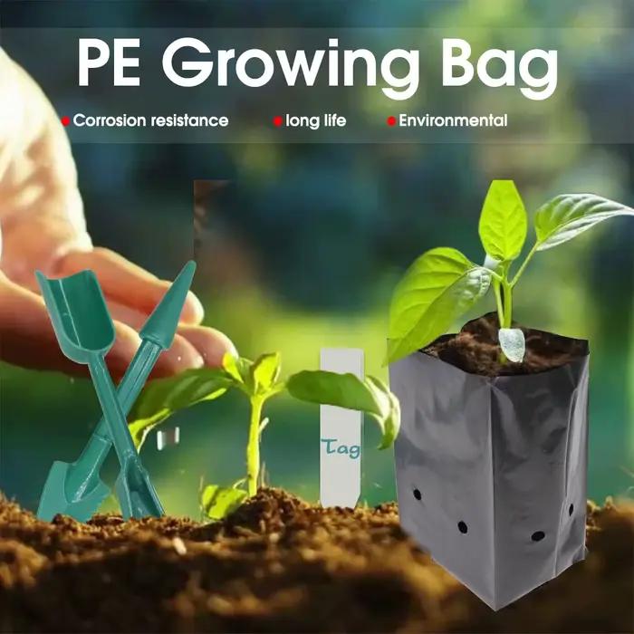 Sacs de pépinière en PE, pot de semis avec trou respirant pour le jardinage, conteneur de plantation