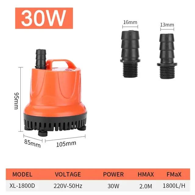 Pompe Submersible à Aspiration Basse 220V 30 à 110W 1800 à 4500L H Ultra Silencieuse pour Aquarium Changement d Eau Circulation et Transfert