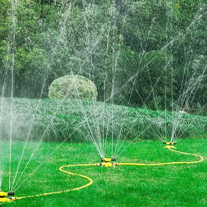Arroseur rotatif automatique 360° pour jardin, irrigation uniforme, conception stable et ergonomique, idéal pour pelouses et jardins résidentiels occasions spéciales
