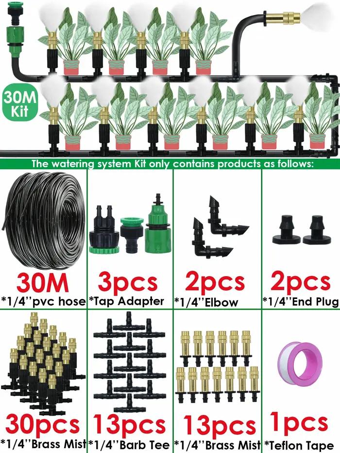 KESLA serre 5-30M extérieur 1/4 en laiton atomiseur brumisation système de refroidissement jardin Irrigation buses d'arrosage 4/7mm tuyau pour Patio