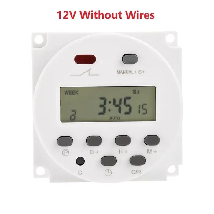 Gaqqee 1 seconde Intervalle 12V 24V 110V 220V minuterie numérique LED interrupteur 7 jours hebdomada