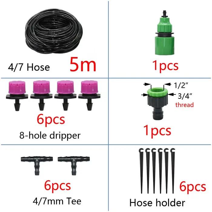 Système d'irrigation goutte-à-goutte 50M-5M, bricolage, tuyau d'arrosage automatique, Micro Kits d'a