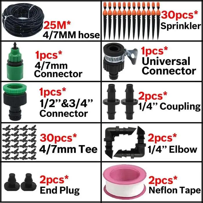 KESLA – kit d'irrigation goutte-à-goutte de 25M