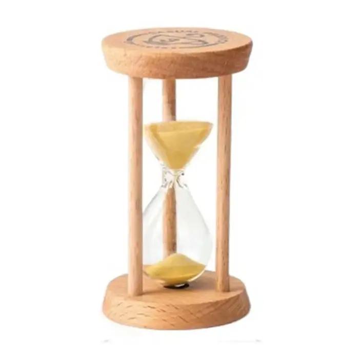 Sablier en Bois Stable et Portable avec Sable Coloré pour Enfants et Adultes Occasions Spéciales Décoration de Maison Contemplation du Temps