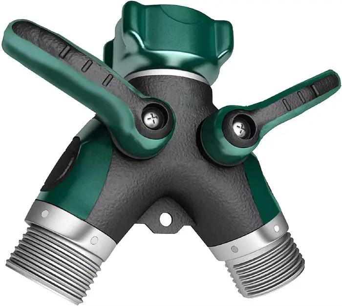 Répartiteur de tuyau d'arrosage, Répartiteur de robinet extérieur, Adaptateur en Y pour tuyau d'eau,