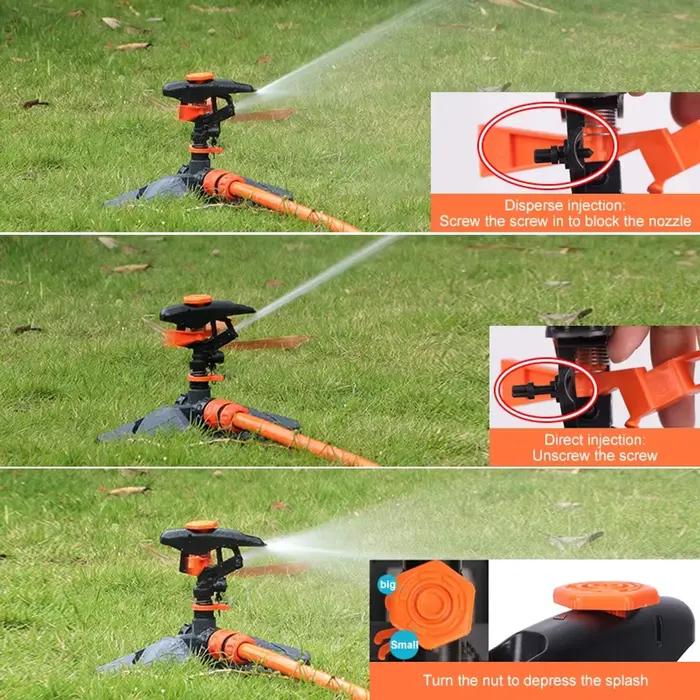 Arroseurs automatiques de jardin pour pelouse 360° ° Système d'irrigation rotatif avec buse