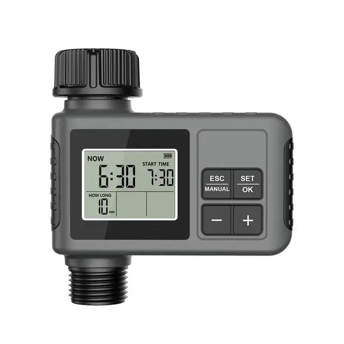 Programmateur d'arrosage automatique intelligent avec écran LCD pour système d'irrigation et minuterie d'arrosage IPX5, pour arrosage du jardin, outil de jardinage, automatique et manuel, résistant à l'eau