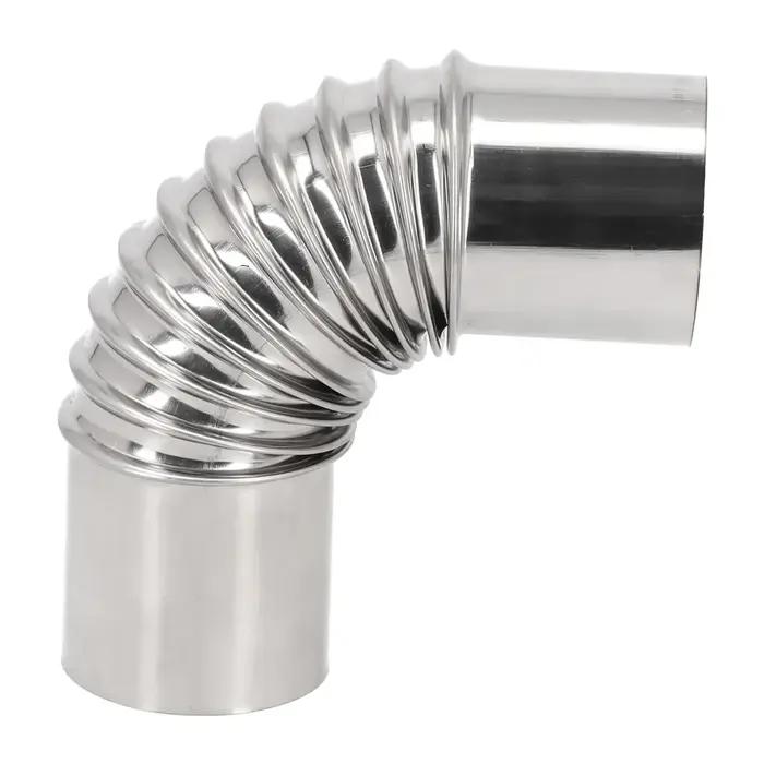 Tuyau de Tuyau de Cannelure en Acier Inoxydable, Coude Résistant à 90 °, Accessoires d'ÉColorado Ten