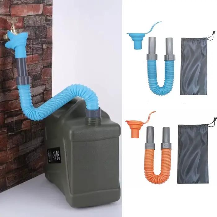 Tuyau d'arrosage télescopique extensible anti-éclaboussures en silicone pour l'extérieur avec sac de transport