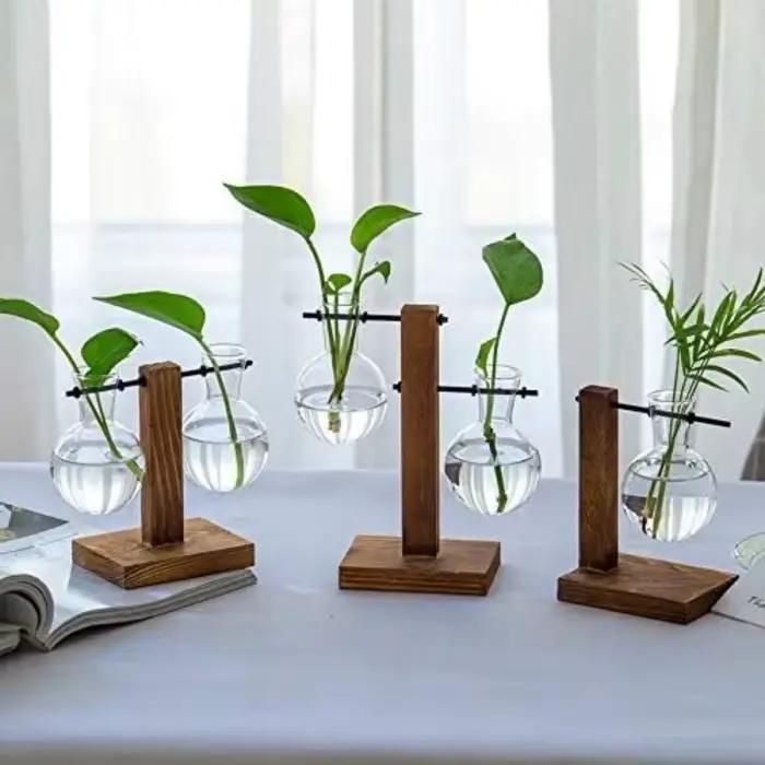 Pots de fleurs en verre