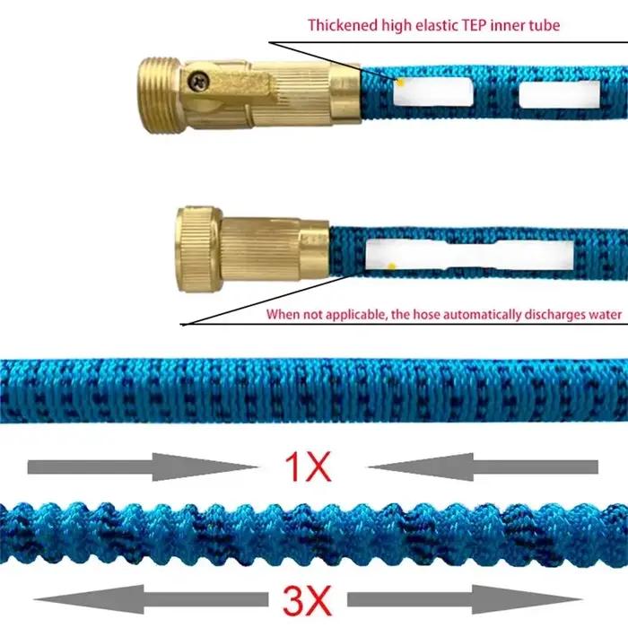 Tuyau d'arrosage magique extensible 3/4 pouce haute pression pour lavage de voiture et arrosage avec connecteur
