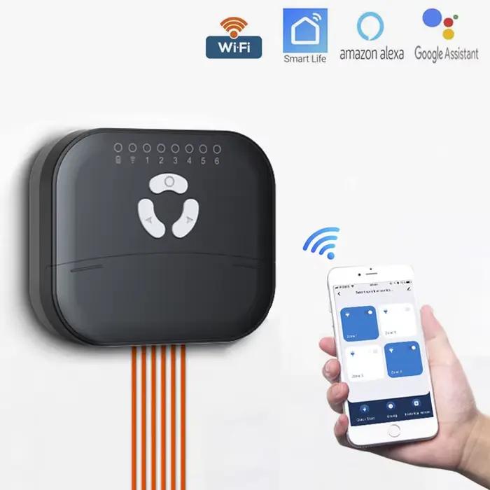 Minuterie d'arrosage de jardin intelligente, contrôleur d'irrigation WiFi, électrovanne d'eau d'irri