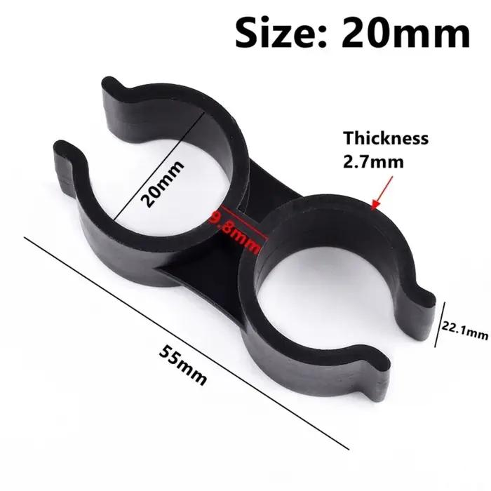 6 pièces Nouvelles pinces pour tuyaux en PVC 20/25 mm, type double U, pour irrigation agricole, support de tuyau d'eau, outil de jardin