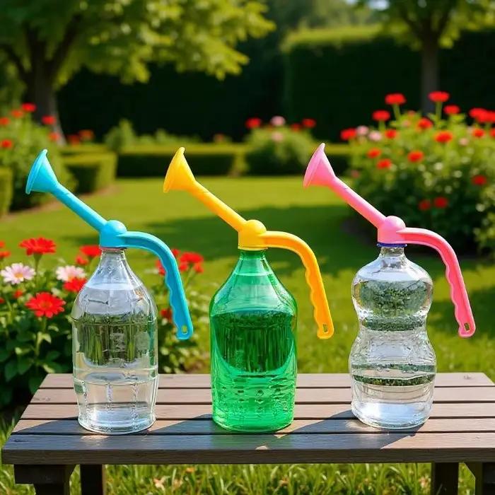 Bouteille d'arrosage manuelle double usage en plastique pour jardinage pulvérisateur d'eau arrosoir irrigation des semis multifonctionnelle blanc jaune rouge
