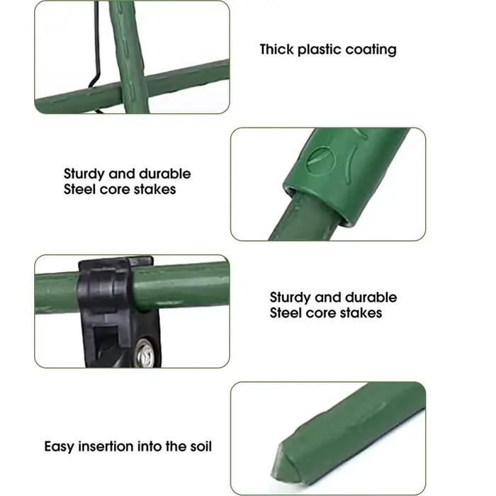 Ensemble de treillis de concombre, cadre en A pour plantes végétales de jardin, Supports de culture