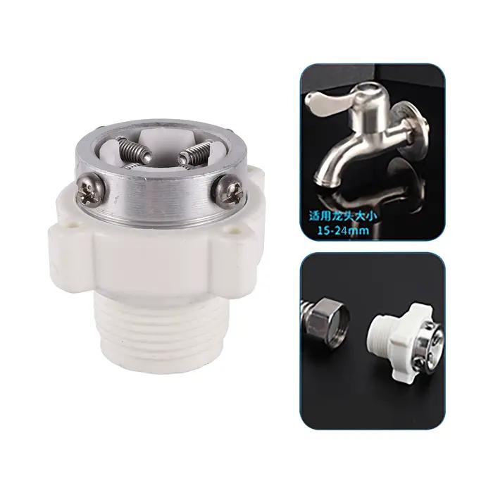 Connecteur de tuyau 3/4" pour jardin irrigation adaptateur de robinet alliage plastique polyvalent pour machine à laver voiture salle de bain