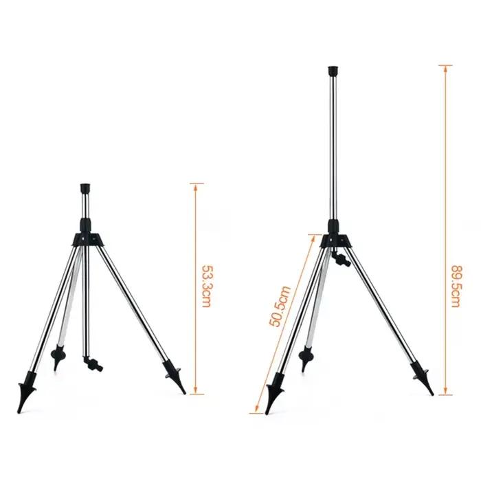 Arroseur rotatif automatique à 360 degrés, trépied en acier inoxydable, support d'irrigation portable, pulvérisateur de jardin pour arrosage de pelouse et nettoyage de jardin occasions spéciales