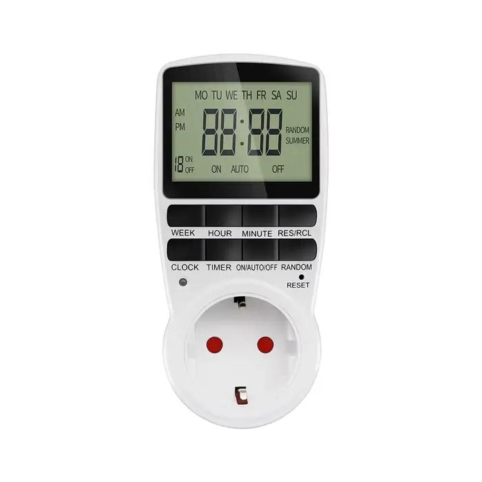 Minuterie numérique électronique, 12/24 heures, 7 jours, prise de synchronisation Programmable, appa
