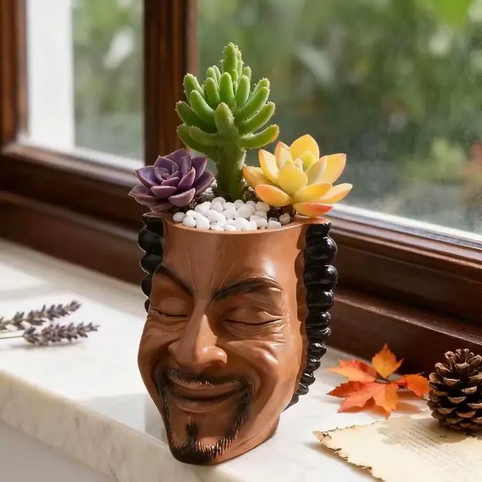 Pot de fleurs de style créatif, conteneur pour plantes vertes, décoration de jardin et de cour, artisanat en résine, ornement