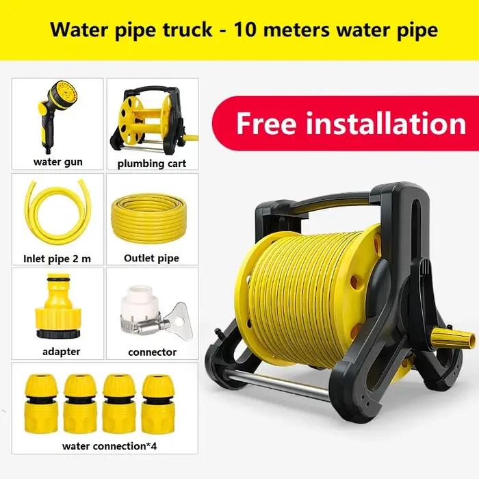 Enrouleur de tuyau d'arrosage en caoutchouc réglable pour le rangement, haute pression, lavage de légumes, ménage, montage mural et autonome pour jardiniers modernes occasions spéciales